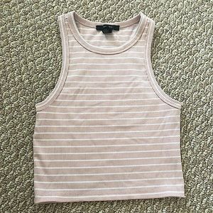 Pink and White Striped Croptop